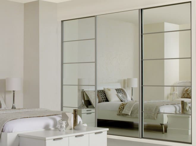mirror sliding wardrobes with panels