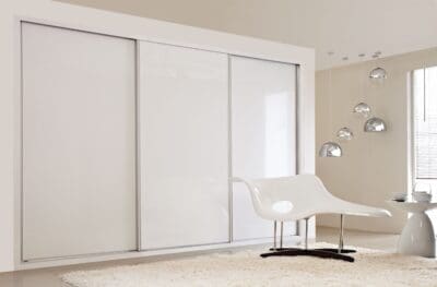 white sliding wardrobe doors