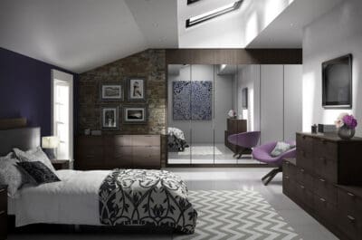 mirror fitted wardrobes with matching bedroom furniture