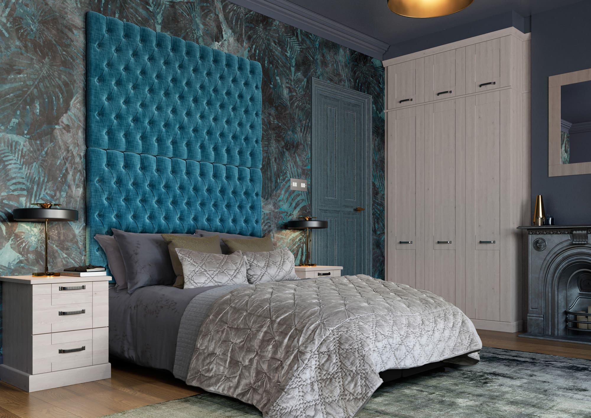 Bedroom wardrobes fitted in alcove