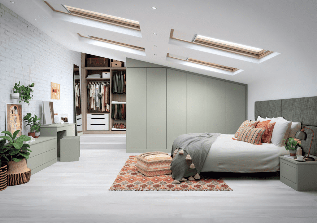 Lucerne green fitted wardrobes