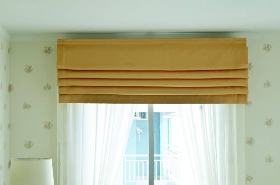 Yellow blackout blinds