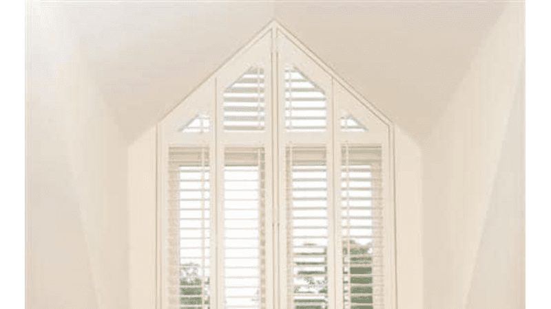 shaped shutters close up