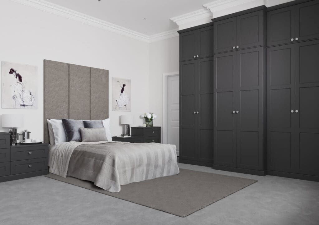Black shaker wardrobes, designed and fitted around you