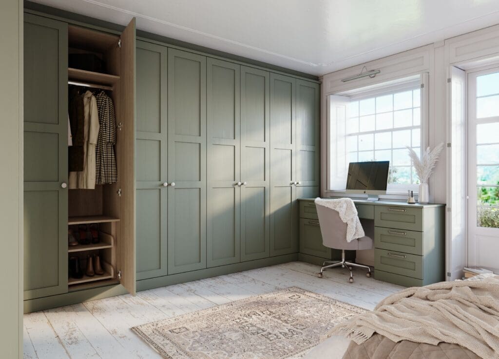 Fitted painted wardrobes for seamless integration