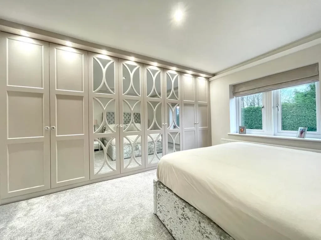 White fitted wardrobe styles, finishes, and details