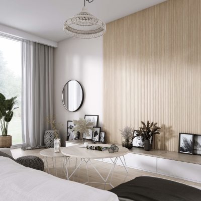 natural oak wall panelling
