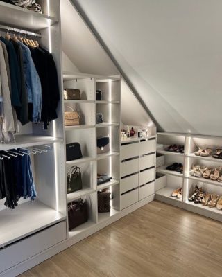 walkin wardrobe fitted into eaves