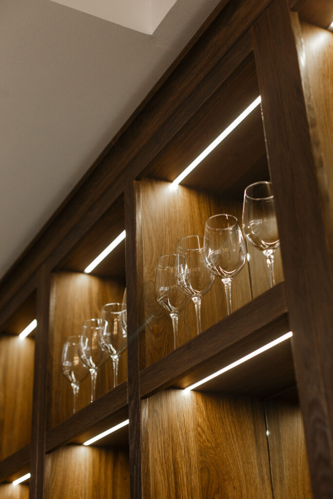 wine cabinetry shelving